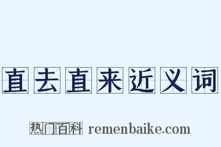 直去直来近义词是什么意思的图片